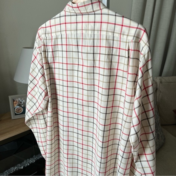 Daniel Cremieux Men’s Cream/red/gray Long Sleeve Plaid Button Up Size L - Picture 7 of 14